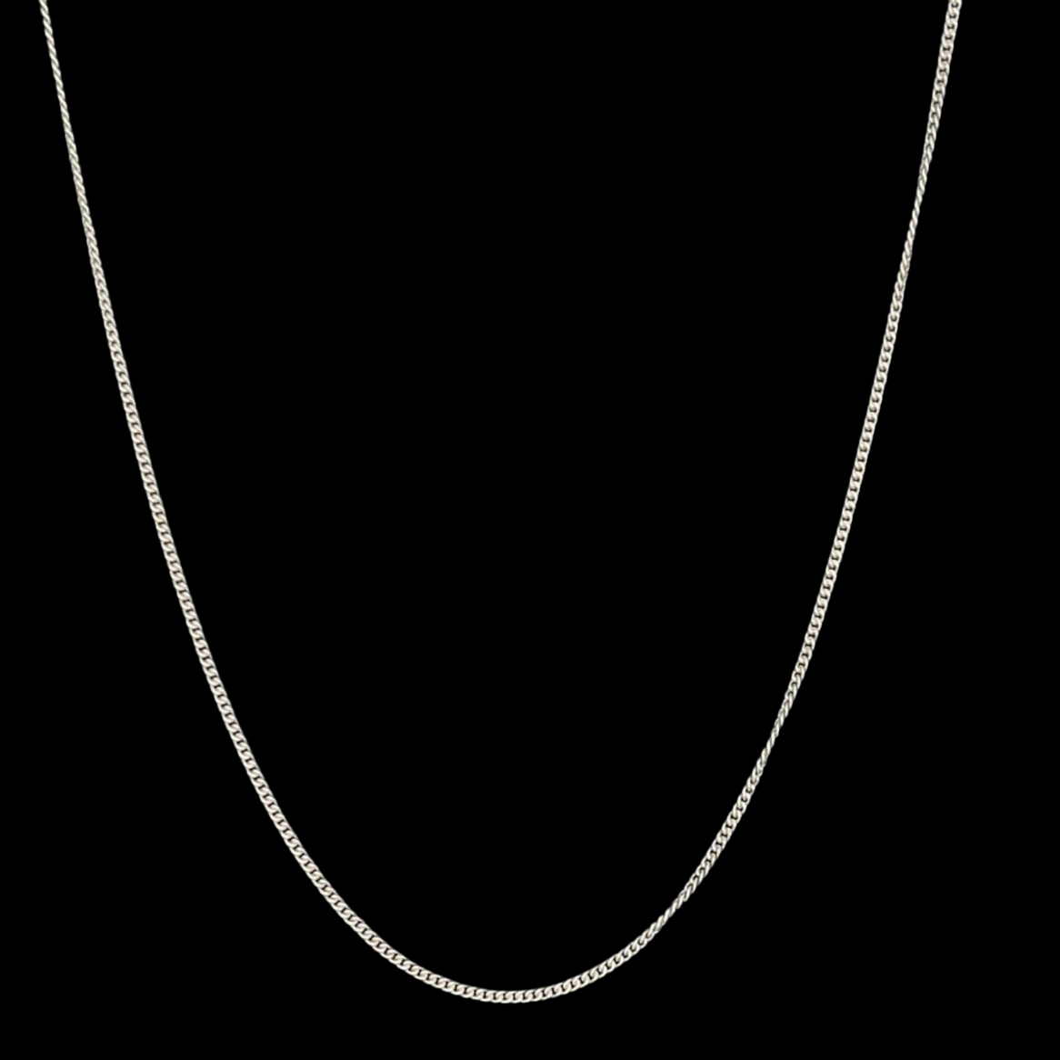 Silver curb chain, 925 silver 