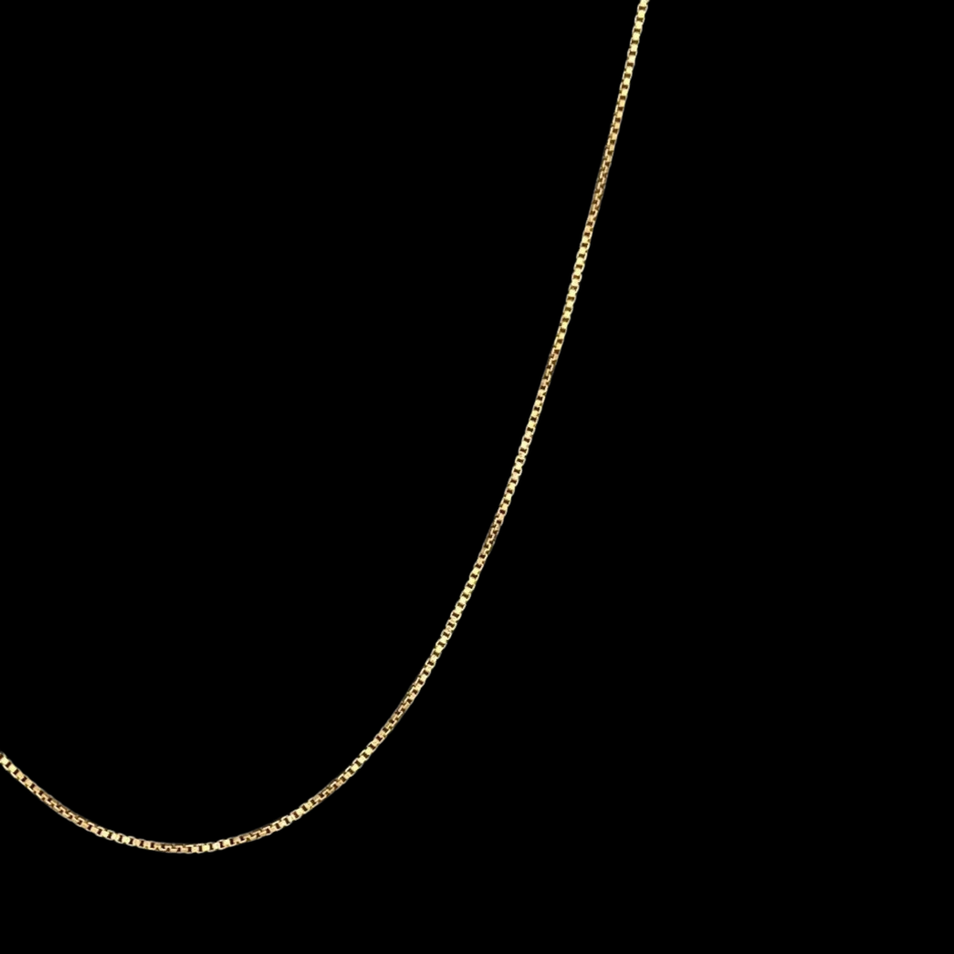 Box chain, 925 silver box chain coated in18kt gold vermeil, Gauge 1.35mm