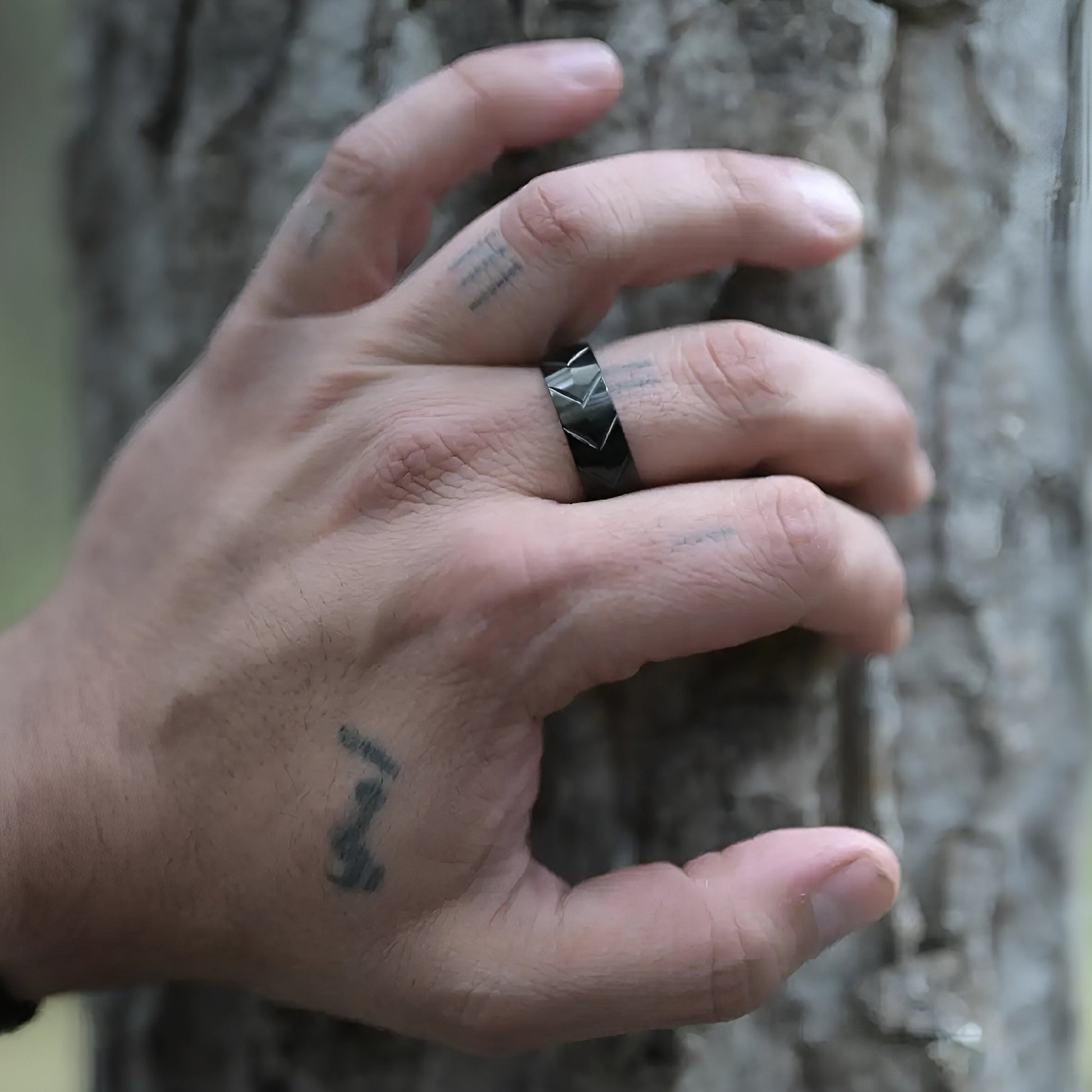 Tungsten Ring, 7mm wide, crafted from durable black tungsten