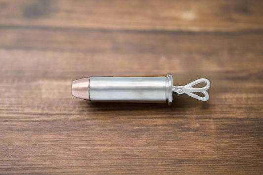 Silver Bullet pendant, 925 Silver, Magnum inspired bullet pendant 