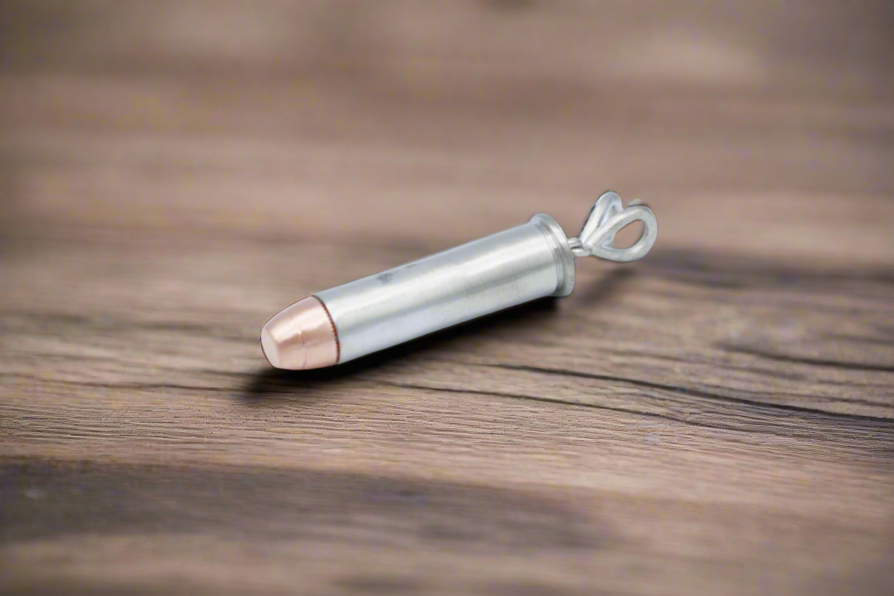 Silver Bullet pendant, 925 Silver, Magnum inspired bullet pendant 