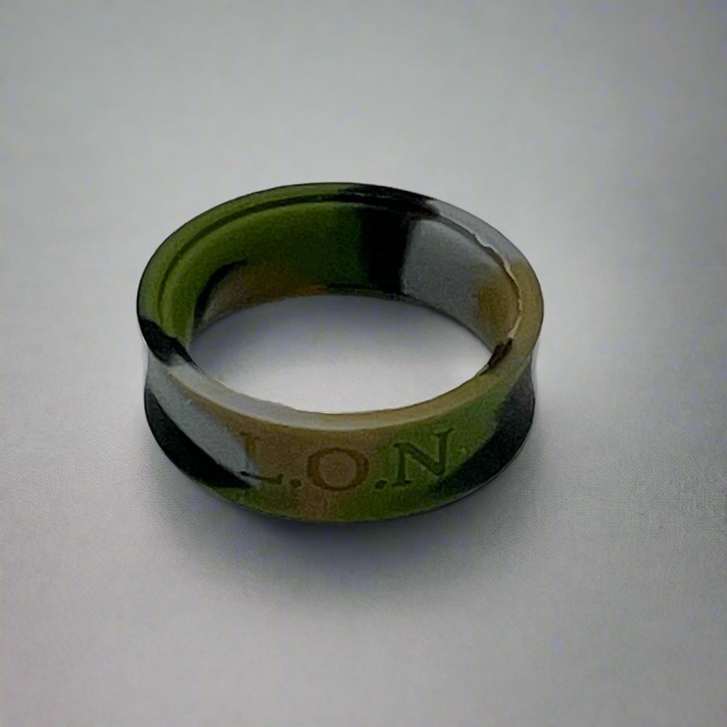 silicone ring, 8mm wide, weighs 1.2 grams, camo silicone ring 