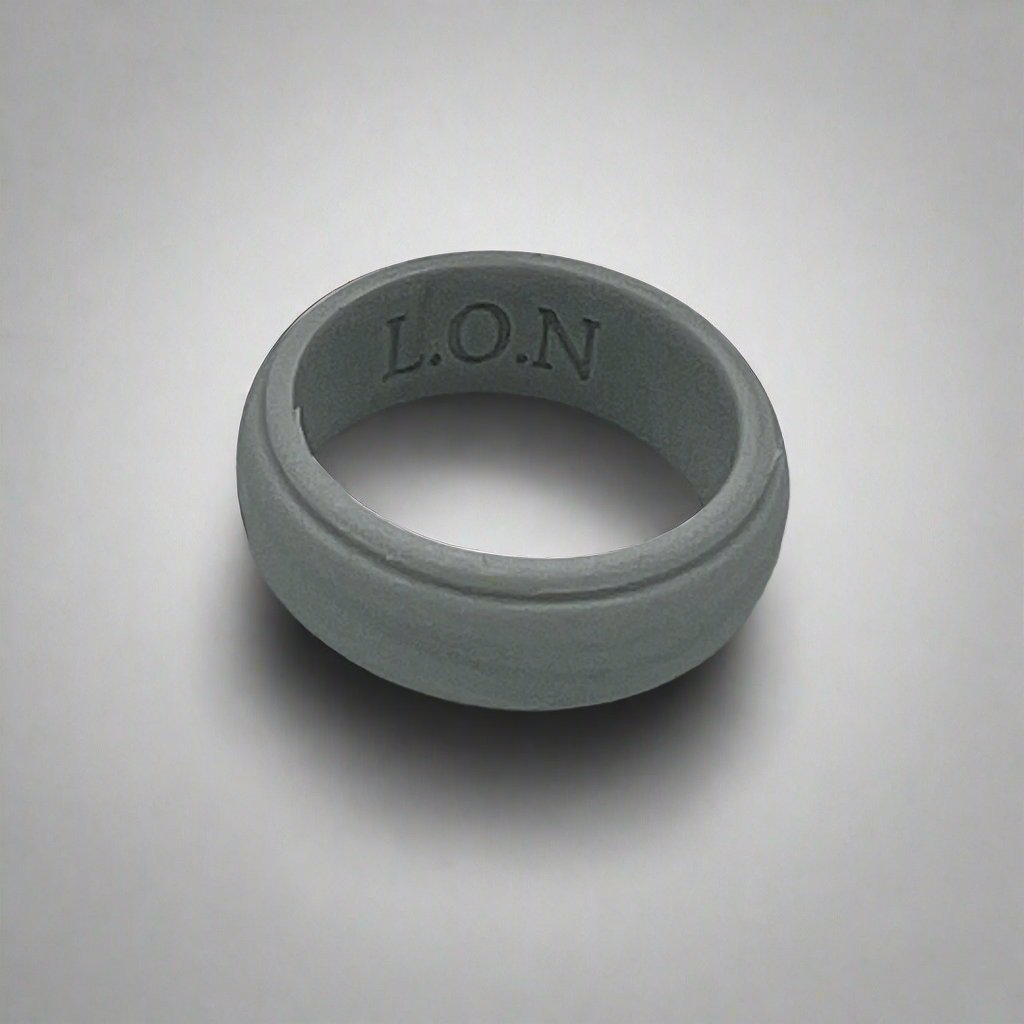 silicone ring, 8mm wide, weighs 1.2 grams, 