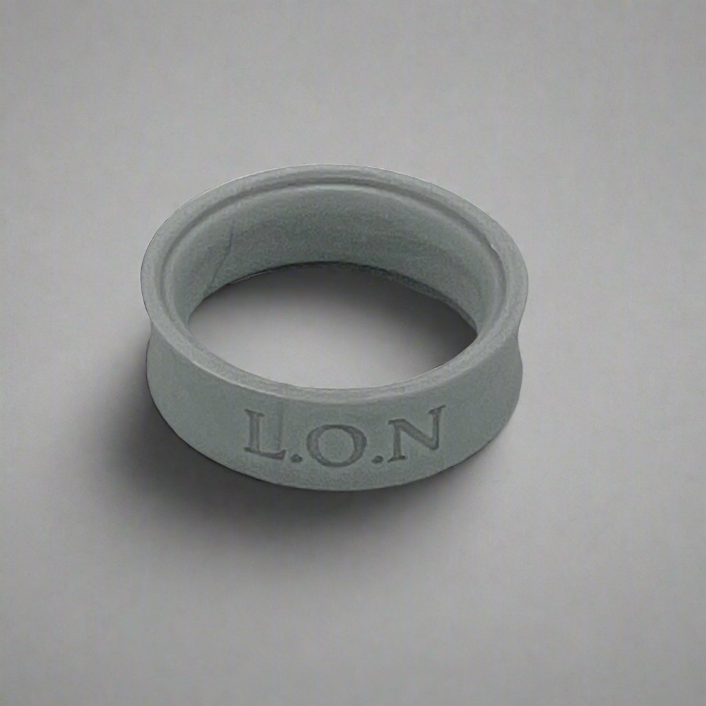 silicone ring, 8mm wide, weighs 1.2 grams, 